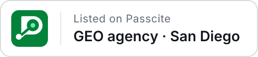 Listed on Passcite: GEO agency, San Diego